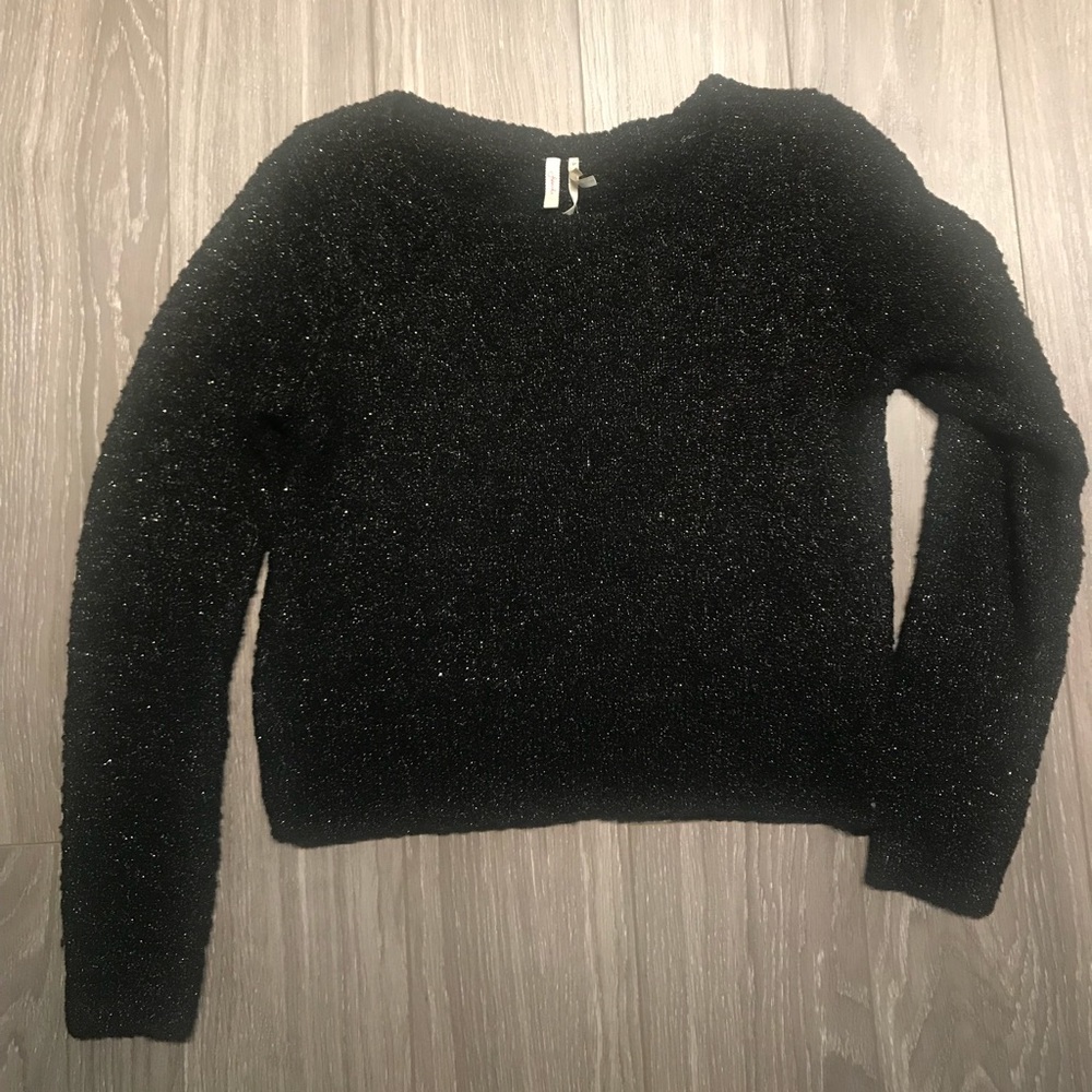 Black sweater with light shine